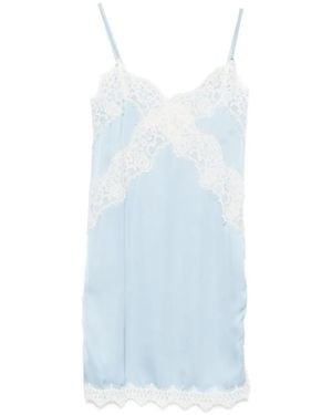 ViCOLO Lace-Trim Top - Blue
