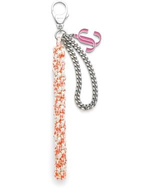 Jimmy Choo Braided Rope Bag Charm - White