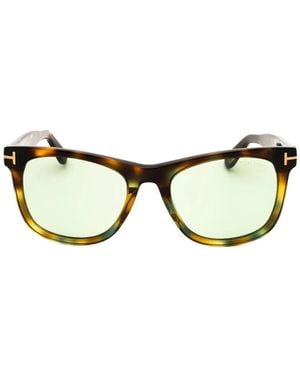 Tom Ford Tortoiseshell-Effect Rectangle-Frame Sunglasses - Brown