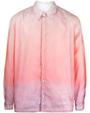 Bonsai Gradient-Effect Cotton Shirt - Pink