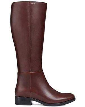 Geox Felicity Panelling Knee Boots - Brown