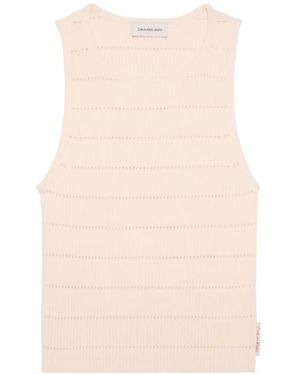 Calvin Klein Débardeur En Maille - Natural