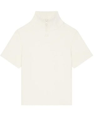 Courreges Milano-Knit High-Neck Jumper - White