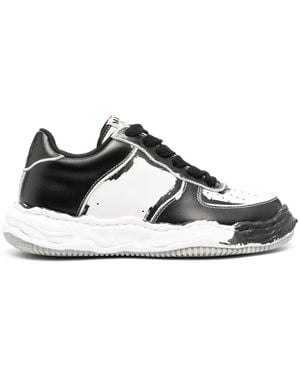 Maison Mihara Yasuhiro Panelled Lace-up Trainers - Black