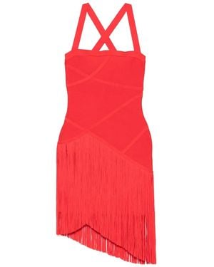 Hervé Léger Josephine Mini Dress - Red