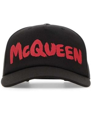 McQueen ロゴ キャップ - ブラック