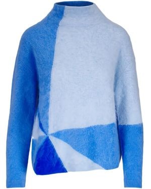 Akris Colorblock Sweater - Blue
