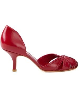 Sarah Chofakian Ballerinas Mit Runder Kappe - Rot