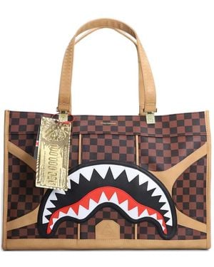Sprayground Hennyville Tortuga Shark Tote Bag - White