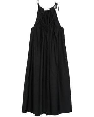 Co. Tie-Straps Gathered Maxi Dress - Black