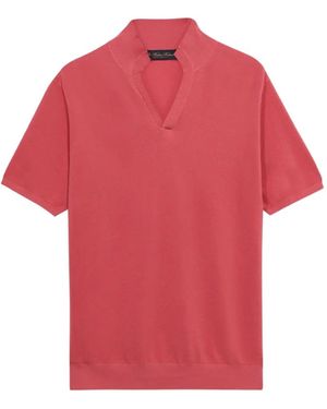 Brooks Brothers Haut En Piqué À Col Ouvert - Red