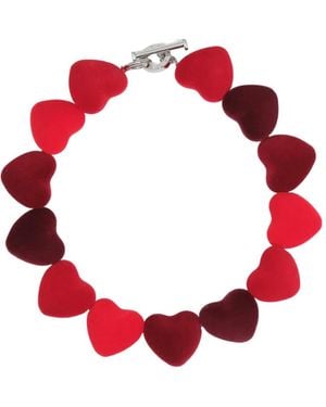 Bimba Y Lola Collana Con Cuore Floccato - Rosso
