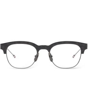 Thom Browne Gafas Con Montura Oval - Negro
