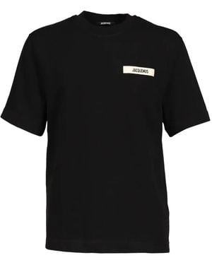Jacquemus Logo-Patch T-Shirt - Black