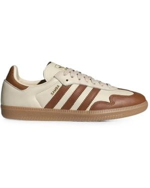 adidas Samba Og Leather Trainers - Natural