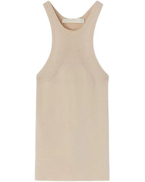Ermanno Scervino Geripptes Neckholder-Top - Natur