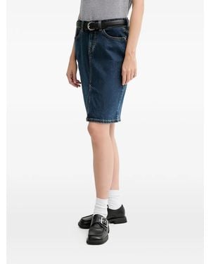 Levi's Front-Slit Denim Midi Skirt - Blue