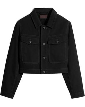 Lemaire Cotton Cropped Jacket - Black