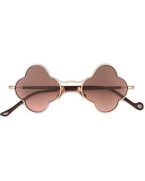 Eyepetizer Fiore Sonnenbrille Mit Geometrischen Gestell - Braun