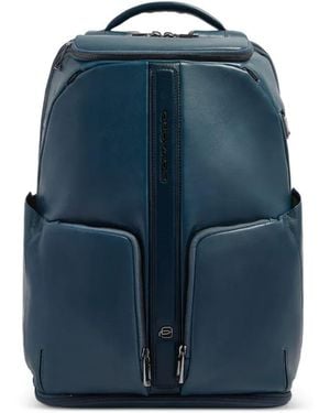 Piquadro Rucksack Mit Logo-Prägung - Blau