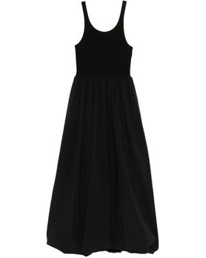 ELEH Sleeveless Pleated Dress - Black