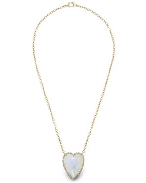 Irene Neuwirth Moonstone Heart Necklace - White