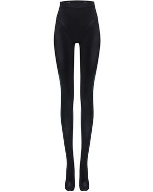 ANNAFOXY Panelled-Design Tights - Black
