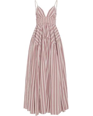 Rosetta Getty Vestido con peplum y detalle fruncido - Morado