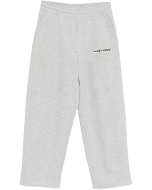 ROMEO HUNTE Pantalon À Logo Brodé - Blanc