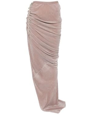 Rick Owens Geraffter Edfu Rock Mit Kordelzug - Weiß