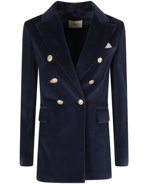 Circolo 1901 Double-Breasted Coat - Blue