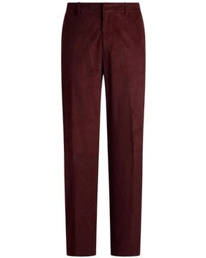 Etro Stretch-Cotton Corduroy Trousers - Purple