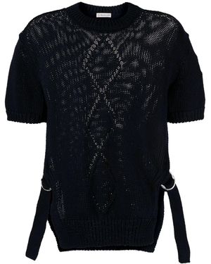 Moncler コットンニットトップ - ブラック