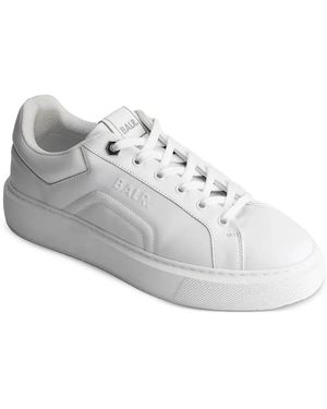 BALR Embossed-Logo Platform Trainers - White