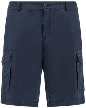 Paul & Shark Garment-Dyed Cargo Shorts - Blue