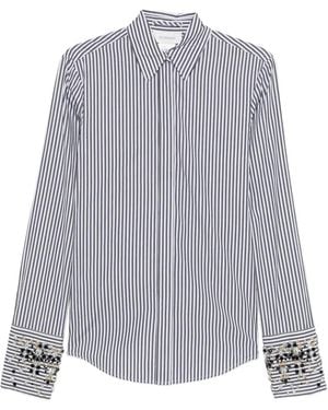 Sportmax Embellished Striped Shirt - Purple