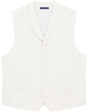 Giorgio Armani Shawl-Lapel Waistcoat - White