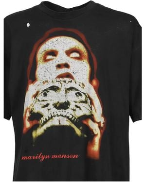 Earthling Collective Graphic-Print Distressed T-Shirt - Black