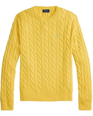 Polo Ralph Lauren Cable-Knit Embroidered Jumper - Yellow