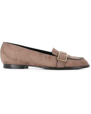 Roberto Del Carlo Buckle-Detail Suede Loafers - Natural