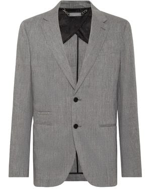 Philipp Plein Linen Blazer - Grey