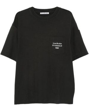 Acne Studios Chest-Pocket Short-Sleeve T-Shirt - Black
