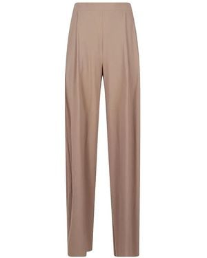 Amazuìn Kris Pleated Wide-Leg Pants - Natural