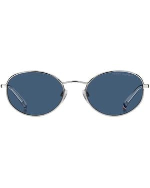 Tommy Hilfiger Logo-Print Sunglasses - Blue