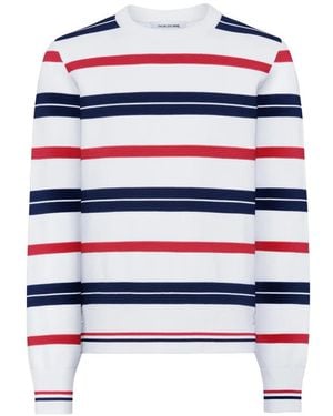 Thom Browne Striped Jumper - White