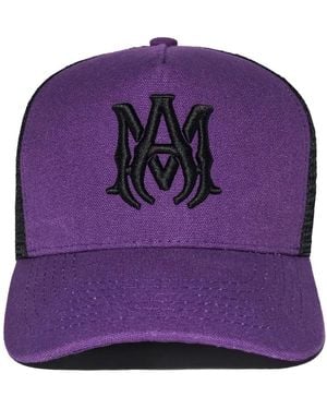 Amiri Logo-Patch Trucker Cap - Purple
