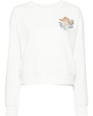 Musium Div. Embroidered Logo Sweatshirt - White