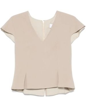 DE SANTIS V-Neck Top - White