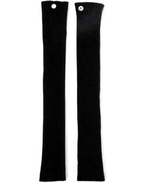 Rick Owens Rib-Knit Arm Warmers - Black