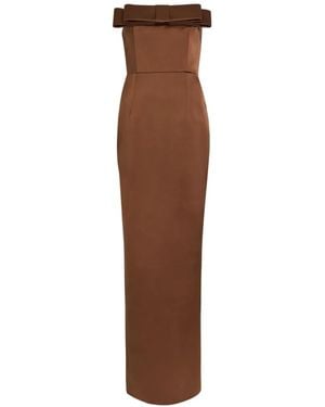 The Arrivals Sisu Bow Bandeau Maxi Dress - Brown